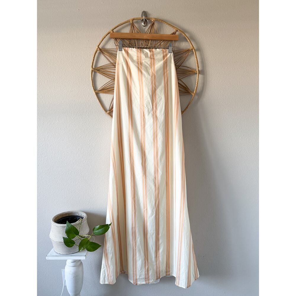 NEW Petal + Pup Luisa Strapless Tube Cotton Midi Maxi Dress Pastel Lined LARGE